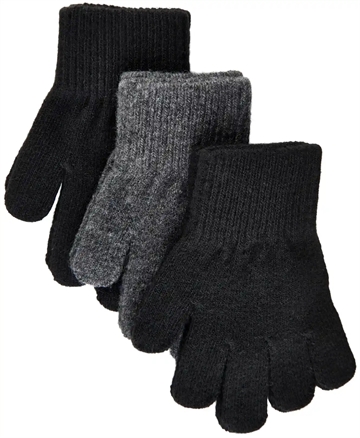 Mikk-Line Handsker - Fingervanter 3-pak - Black/Antrazite/Black